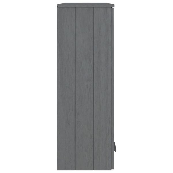 vidaXL Πάνω Μέρος Ντουλαπιού HAMAR Γκρι 85x35x100 εκ. Μασίφ Πεύκο