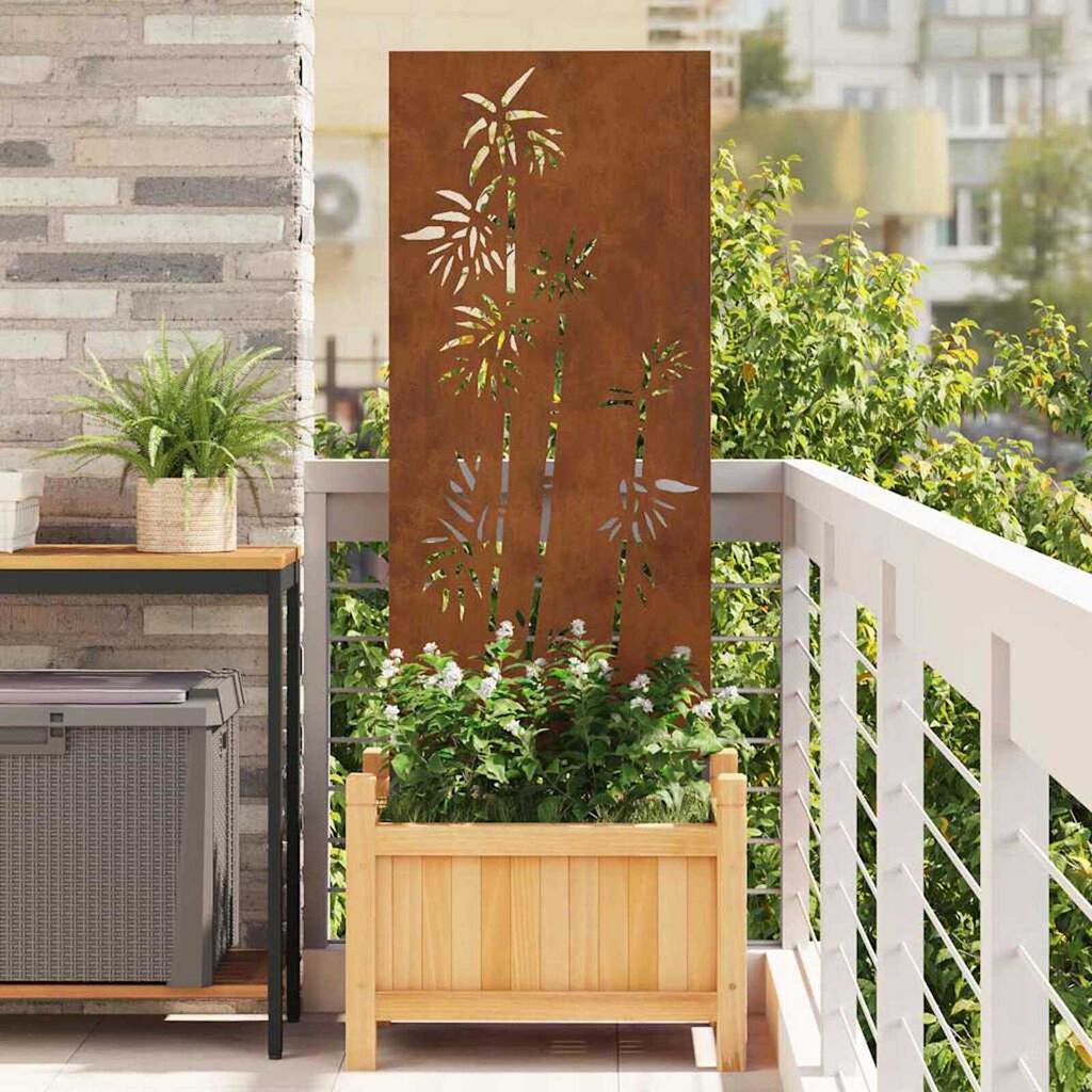vidaXL Διακοσμητική Πλάκα Κήπου Σκ rusty 50 x 140 cm