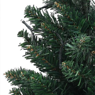 vidaXL Χριστουγεν. Δέντρο Προαναμμένο Τεχνητό Βάσεις Πράσινο 60εκ. PVC