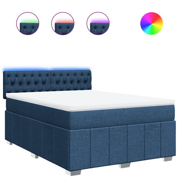 vidaXL &Kappa;&rho;&epsilon;&beta;ά&tau;&iota; Boxspring &mu;&epsilon; &Sigma;&tau;&rho;ώ&mu;&alpha; &Mu;&pi;&lambda;&epsilon; 160x200 &epsilon;&kappa;. &Upsilon;&phi;&alpha;&sigma;&mu;ά&tau;&iota;&nu;&omicron;