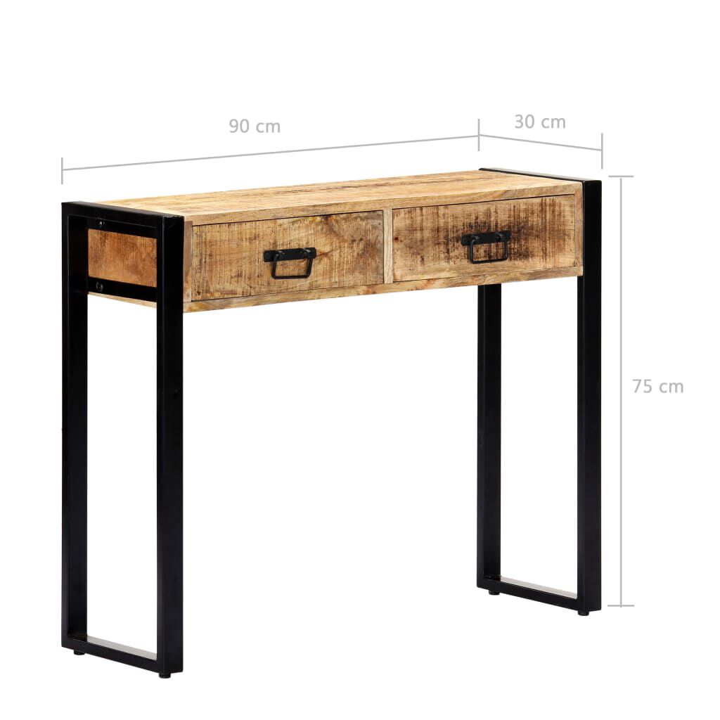 vidaXL Τραπέζι Κονσόλα 90 x 30 x 75 εκ. από Μασίφ Ξύλο Μάνγκο