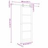 vidaXL Συρόμενη Πόρτα Φυσικό και Μαύρο 83 x 232 εκ.