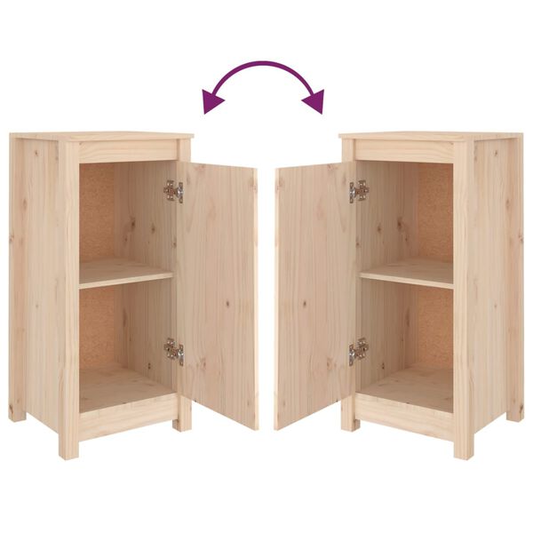 vidaXL Ντουλάπια 2 τεμ. 39x35x80 εκ. από Μασίφ Ξύλο Πεύκου