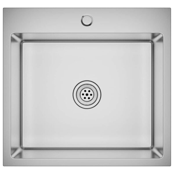 vidaXL Νεροχύτης Κουζίνας Χειροποίητος από Ανοξείδωτο Ατσάλι