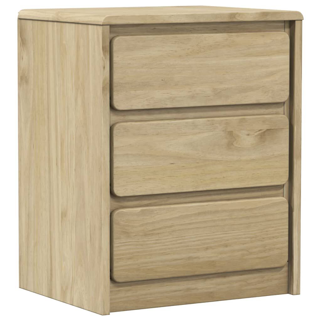 vidaXL Κομοδίνο SAUDA Χρώμα Δρυός 44x35x56 εκ. Μασίφ Ξύλο Πεύκου