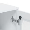 vidaXL Ντουλάπι Ψηλό VIKEN Λευκός 80x40x190 εκ. από Μασίφ Ξύλο Πεύκου