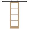 vidaXL Συρόμενη Πόρτα ORKDAL Καφέ 73.5 x 211 εκ Ξύλο και μέταλλο