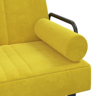 vidaXL Καναπές Κρεβάτι Γωνιακός Κίτρινος 260 x 140 x 70 εκ. Βελούδινος