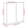 vidaXL Καθρέφτης Μπάνιου Sonoma Δρυς 64,5x20x66,5 εκ. Επεξ. Ξύλο
