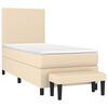 vidaXL &Kappa;&rho;&epsilon;&beta;ά&tau;&iota; Boxspring &mu;&epsilon; &Sigma;&tau;&rho;ώ&mu;&alpha; &Kappa;&rho;&epsilon;&mu; 90x190 &epsilon;&kappa;.&Upsilon;&phi;&alpha;&sigma;&mu;ά&tau;&iota;&nu;&omicron;
