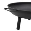 vidaXL Τζάκι Εξωτερικού Χώρου Μαύρο 67,5x58x22,5 εκ. Ατσάλινο