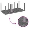 vidaXL Σέτ φαγητού για κήπο 9 pcs Ανοιχτό γκρι Rattan Polt