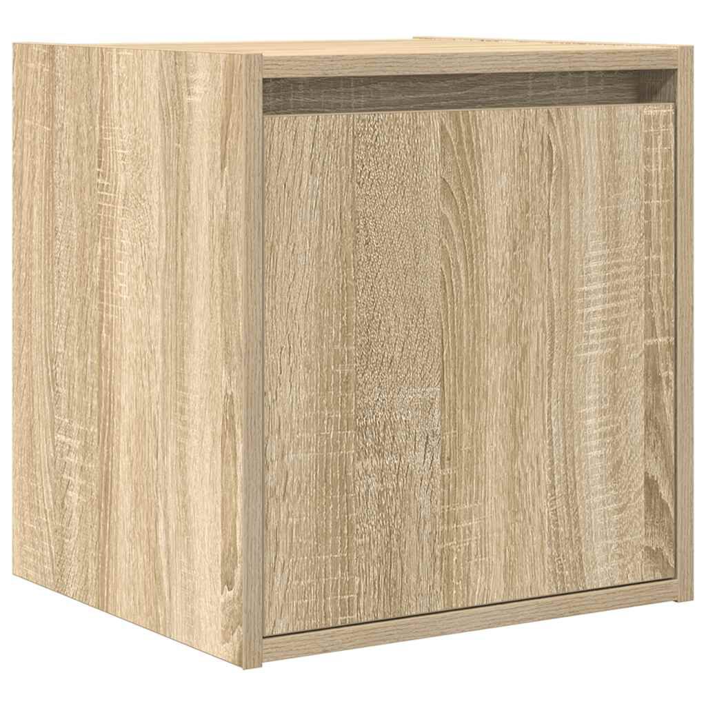 vidaXL Κομοδίνα Επιτοίχια 2 τεμ. Sonoma Δρυς 38x34x40 εκ.