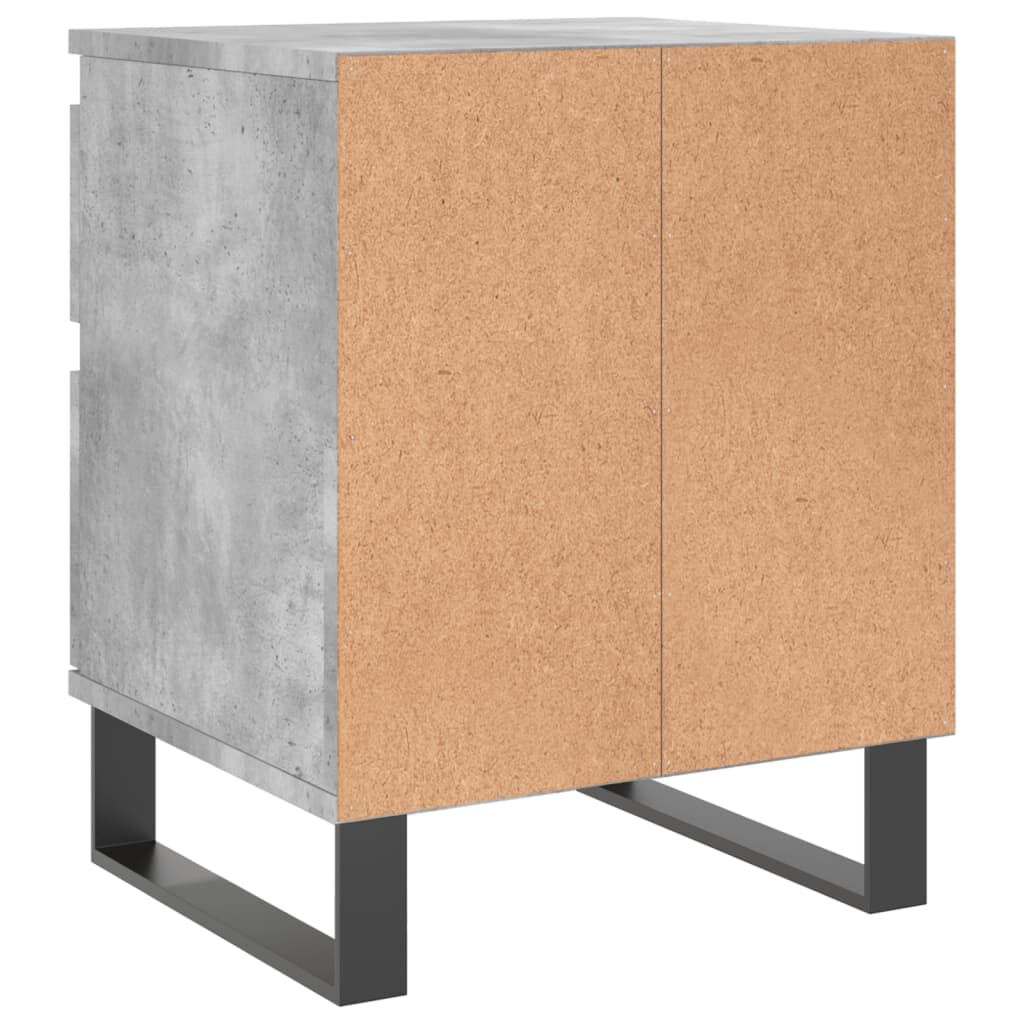vidaXL Κομοδίνο Γκρι Σκυροδέματος 40 x 35 x 50 εκ. από Επεξεργ. Ξύλο