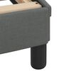vidaXL Κρεβάτι με Στρώμα Dover Σκούρο Γκρι 140x200 εκ Υφασμάτινο