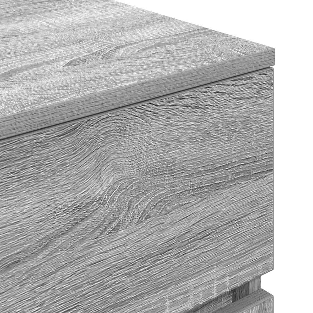 vidaXL Κομοδίνο Γκρι Sonoma 39x35x65 εκ. από Επεξεργασμένο Ξύλο