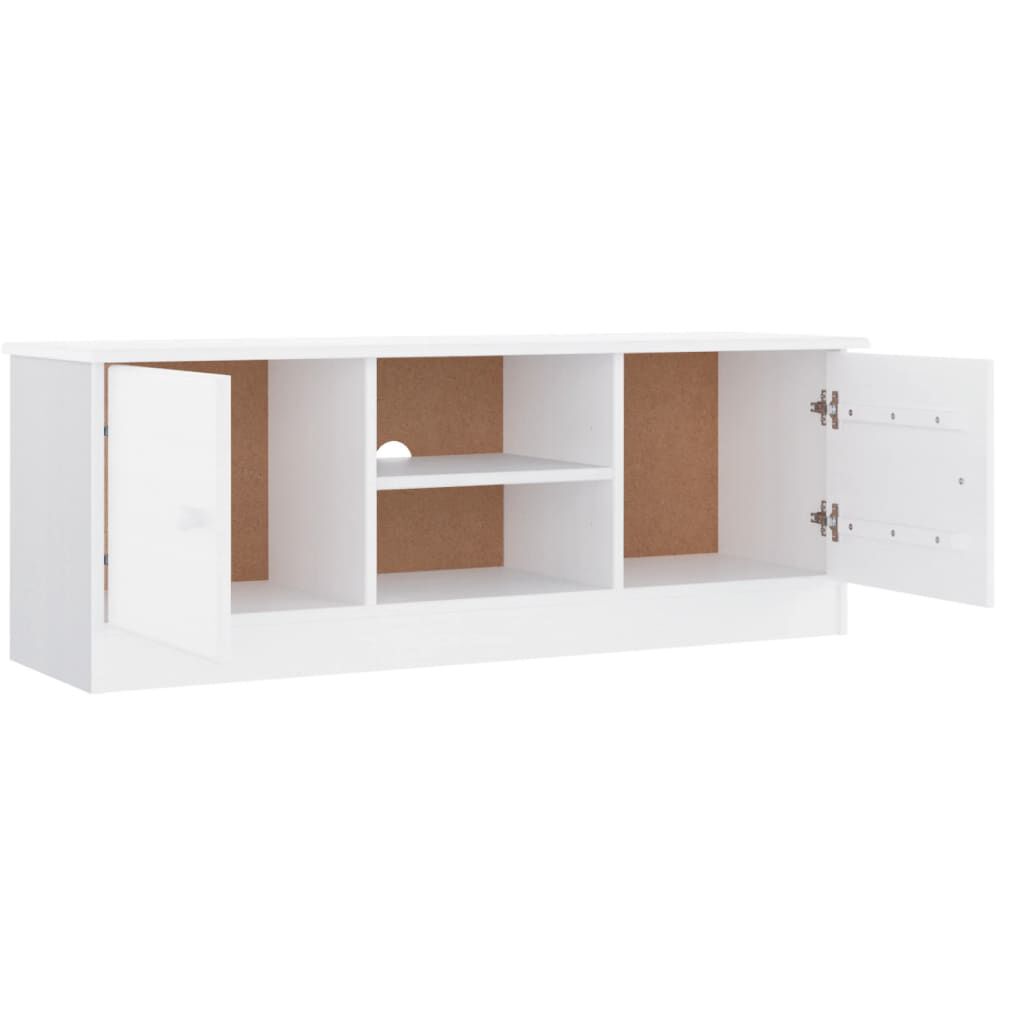 vidaXL Έπιπλο Τηλεόρασης ALTA Λευκό 112x35x41εκ. από Μασίφ Ξύλο Πεύκου