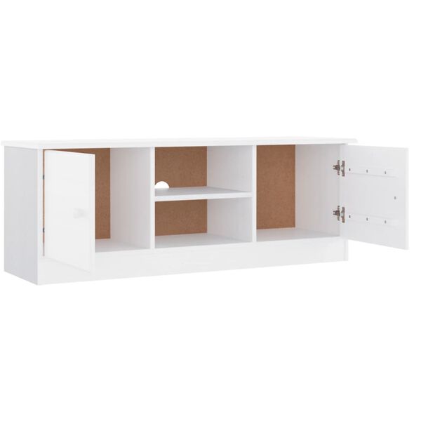 vidaXL Έπιπλο Τηλεόρασης ALTA Λευκό 112x35x41εκ. από Μασίφ Ξύλο Πεύκου