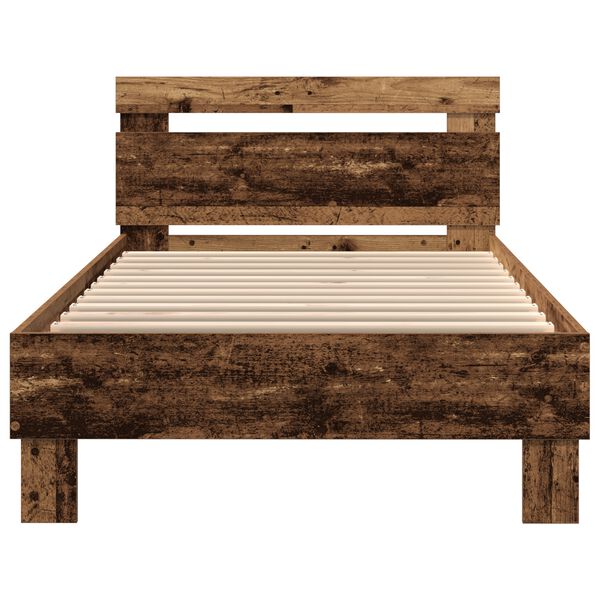 vidaXL Σκελετός Κρεβατιού Παλαιό ξύλο 75 x 190 cm Επεξεργασμένο ξύλο