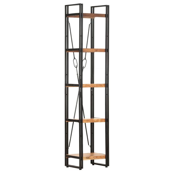 vidaXL Βιβλιοθήκη με 5 Επίπεδα 40 x 30 x 180 εκ. Μασίφ Ξύλο Ακακίας