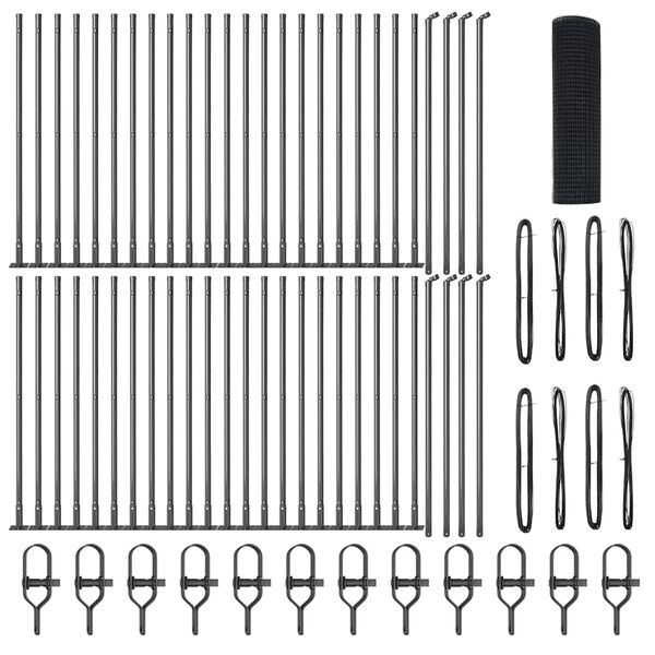 vidaXL &Sigma;&tau;ύ&lambda;&omicron;&sigmaf; &Pi;&epsilon;&rho;&iota;&phi;&rho;ά&xi;&epsilon;&omega;&nu; &Gamma;&kappa;&rho;&iota; 100 x 0,4 &mu; (25 x 25 &chi;&lambda;&sigma;&tau; &pi;&lambda;έ&gamma;&mu;&alpha;)