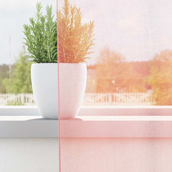 vidaXL Voile &kappa;&omicron;&upsilon;&rho;&tau;ί&nu;&epsilon;&sigmaf; &mu;&epsilon; &tau;&sigma;έ&pi;&epsilon;&sigmaf; &rho;ά&beta;&delta;&omicron;&upsilon; 2 &tau;&epsilon;&mu;ά&chi;&iota;&alpha; &Rho;&omicron;&zeta;