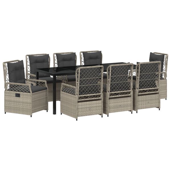 vidaXL &Sigma;έ&tau; &phi;&alpha;&gamma;&eta;&tau;&omicron;ύ &gamma;&iota;&alpha; &kappa;ή&pi;&omicron; 9 pcs &Alpha;&nu;&omicron;&iota;&chi;&tau;ό &gamma;&kappa;&rho;&iota; &sigma;&upsilon;&nu;&theta;&epsilon;&tau;&iota;&kappa;ό &rho;&alpha;&tau;ά&nu;