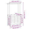 vidaXL Τραπέζι Μπαρ Κήπου με Οροφή 112,5x57x195,5 εκ. Μασίφ Πεύκο