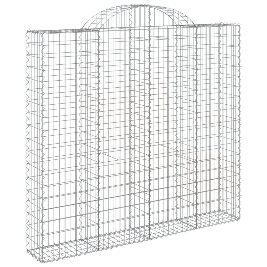 vidaXL Συρματοκιβώτια Τοξωτά 14 τεμ. 200x50x180/200 εκ. Γαλβαν. Ατσάλι