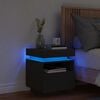 vidaXL Κομοδίνο με Φώτα LED Μαύρο 40 x 39 x 48,5 εκ.