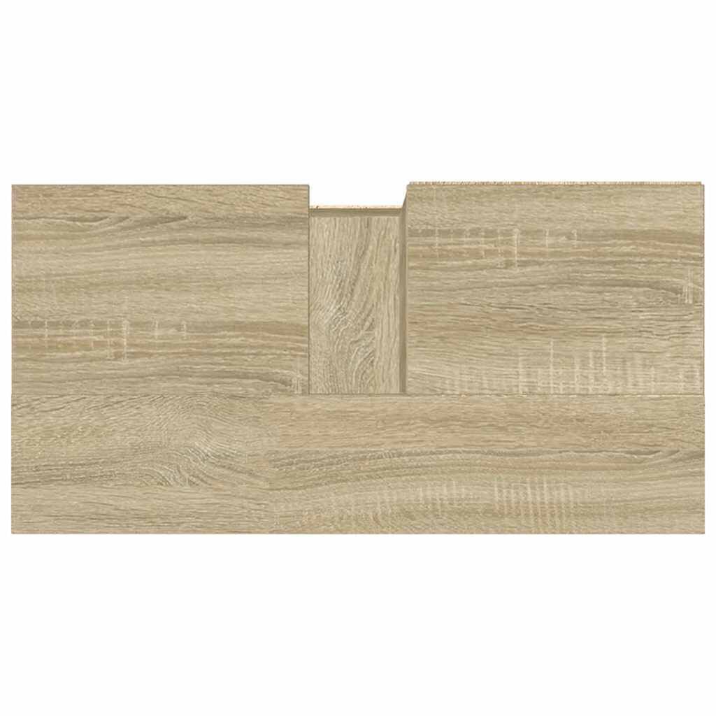 vidaXL Ντουλάπι Μπάνιου Sonoma Δρυς 65x33x60 εκ. Επεξεργασμένο Ξύλο