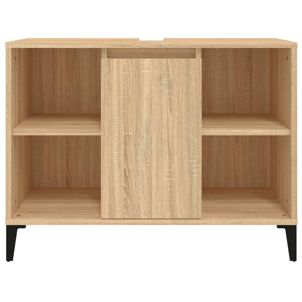 vidaXL Ντουλάπι Νιπτήρα Sonoma Δρυς 80x33x60 εκ. Επεξεργασμένο Ξύλο