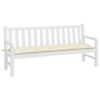 vidaXL Μαξιλάρι Πάγκου Κήπου Κρεμ Λευκό 180x50x7 εκ. Ύφασμα Oxford