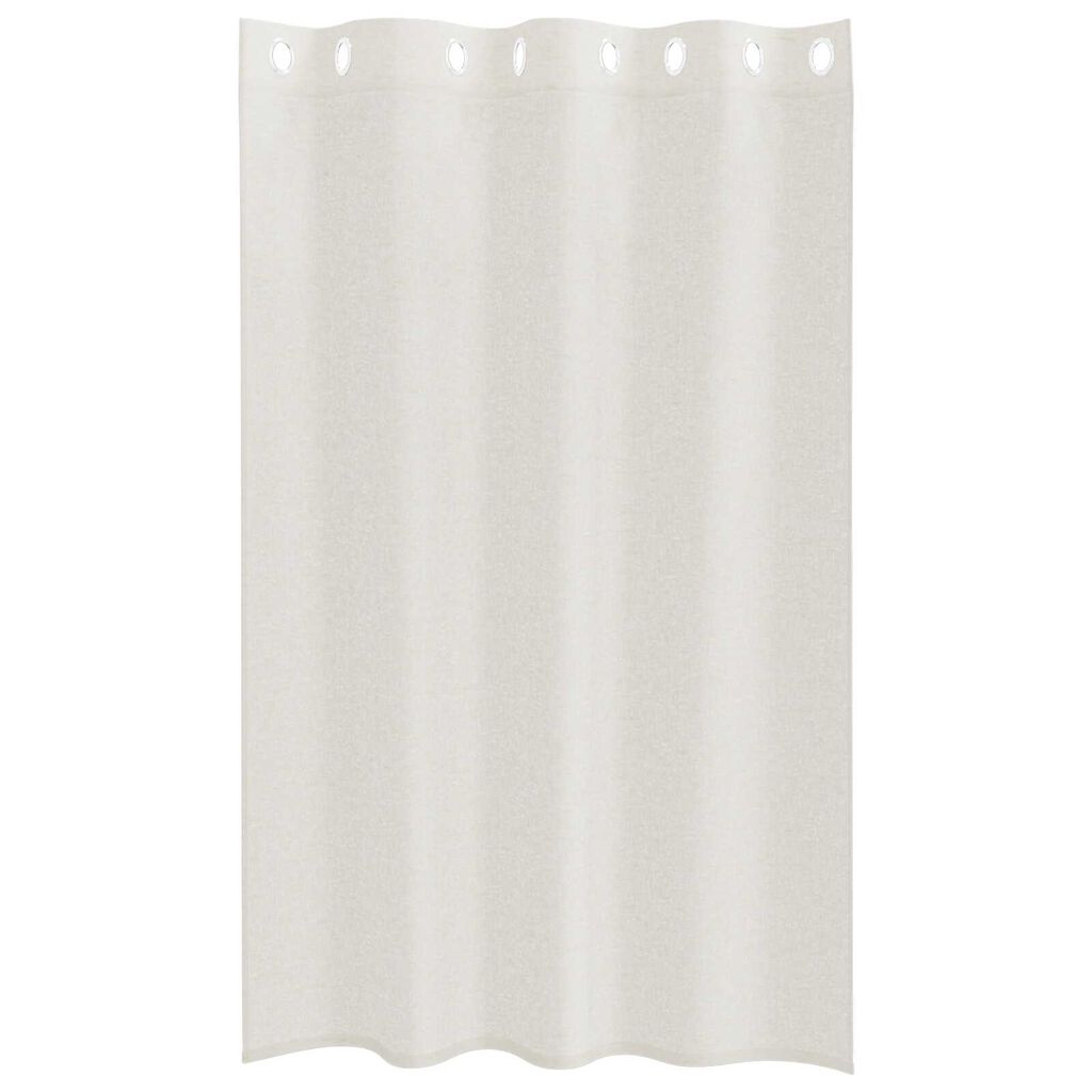 vidaXL Κουρτίνες με κουρτίνες 2 pcs Κρεμ 140 x 175 εκ. Πολυεστέρας
