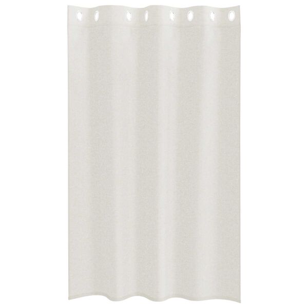 vidaXL Κουρτίνες με κουρτίνες 2 pcs Κρεμ 140 x 175 εκ. Πολυεστέρας