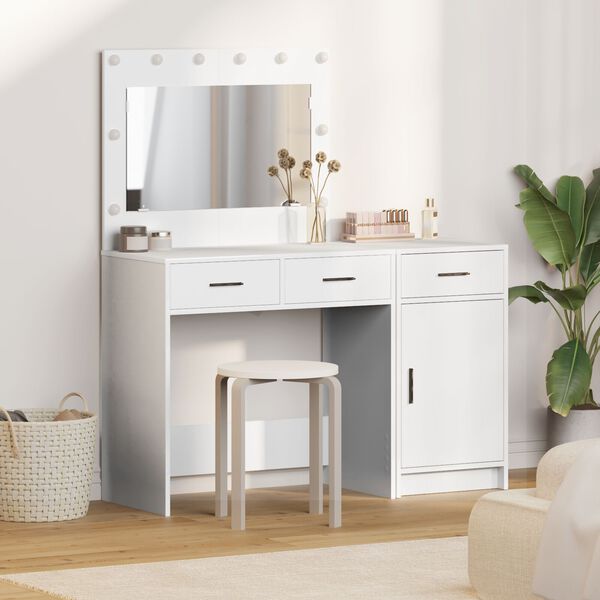 vidaXL Τραπέζι περιποίησης με συρτάρι 2 pcs Λευκό 40 x 41 x 75 εκ