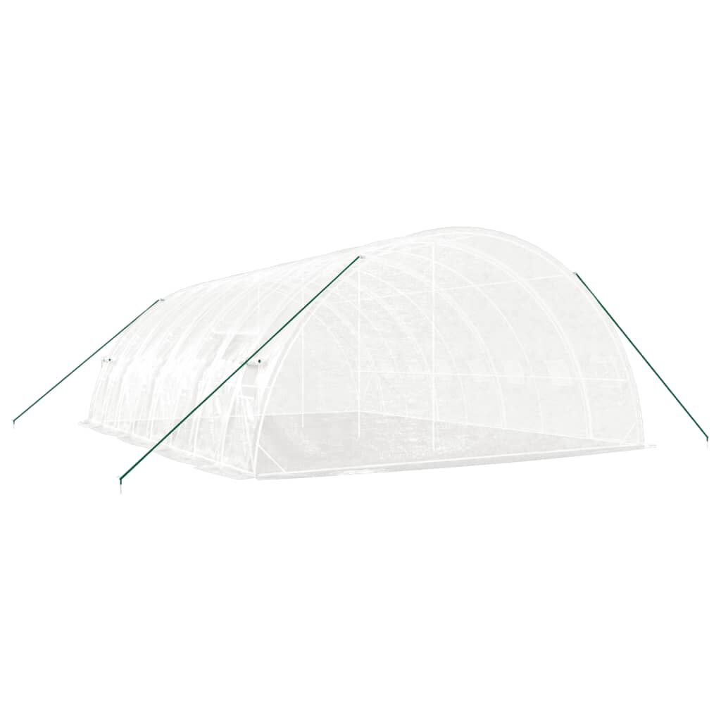 vidaXL Θερμοκήπιο με Ατσάλινο Πλαίσιο Λευκό 48 μ² 8 x 6 x 2,85 μ.