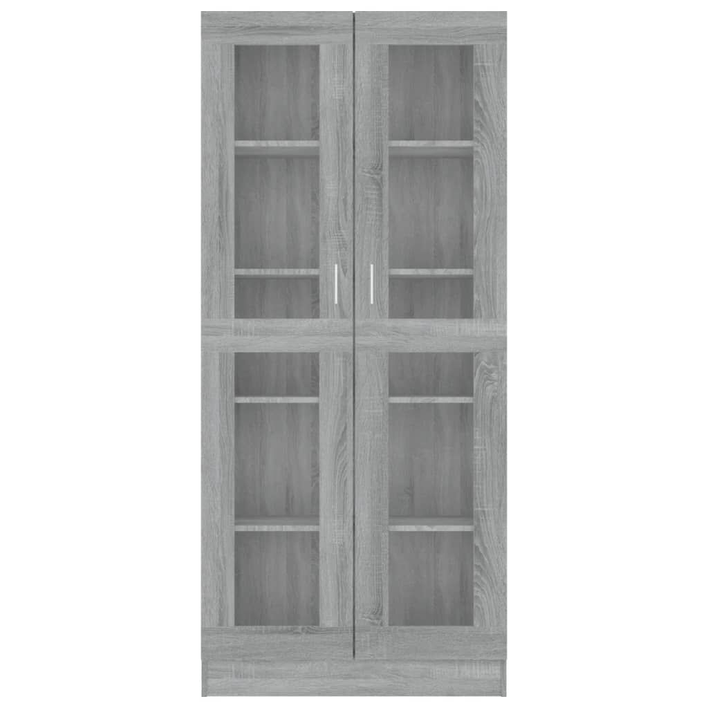 vidaXL Βιτρίνα Γκρι Sonoma 82,5x30,5x185,5 εκ. από Επεξεργασμένο Ξύλο