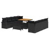 vidaXL &Sigma;&epsilon;&tau; &Kappa;&alpha;&nu;&alpha;&pi;έ &Kappa;ή&pi;&omicron;&upsilon; &mu;&epsilon; &mu;&alpha;&xi;&iota;&lambda;ά&rho;&iota; 11 pcs &Mu;&alpha;ύ&rho;&omicron; &Pi;&omicron;&lambda;&upsilon; &rho;ά&tau;&alpha;&nu;