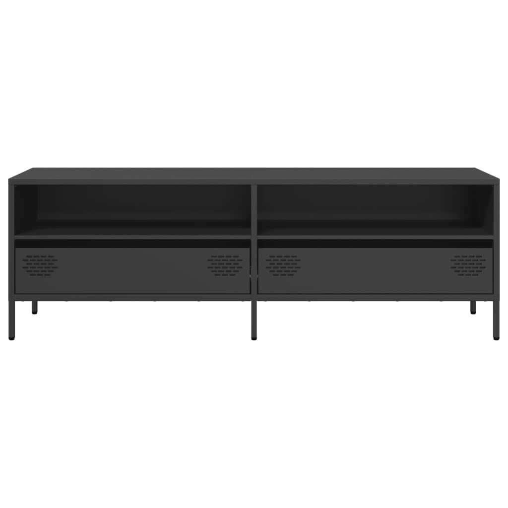 vidaXL Έπιπλο Τηλεόρασης Μαύρο 135x39x43,5 εκ. Ατσάλι Ψυχρής Έλασης