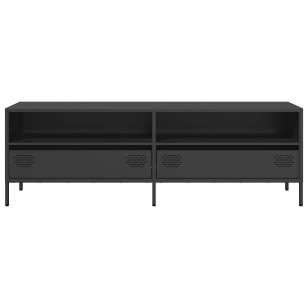 vidaXL Έπιπλο Τηλεόρασης Μαύρο 135x39x43,5 εκ. Ατσάλι Ψυχρής Έλασης