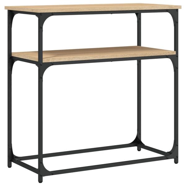 vidaXL Τραπέζι Κονσόλα Sonoma Δρυς 75x35,5x75 εκ. Επεξεργασμένο Ξύλο