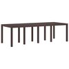 vidaXL Σέτ φαγητού για κήπο 9 pcs Καφέ Rattan Polt