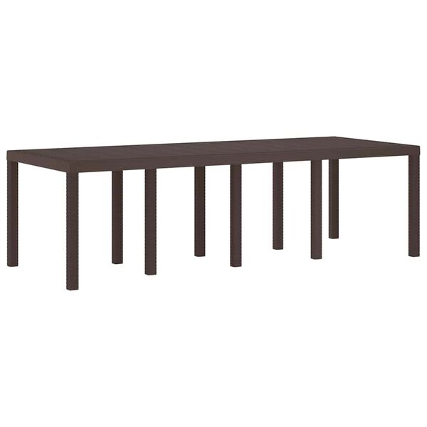 vidaXL Σέτ φαγητού για κήπο 9 pcs Καφέ Rattan Polt