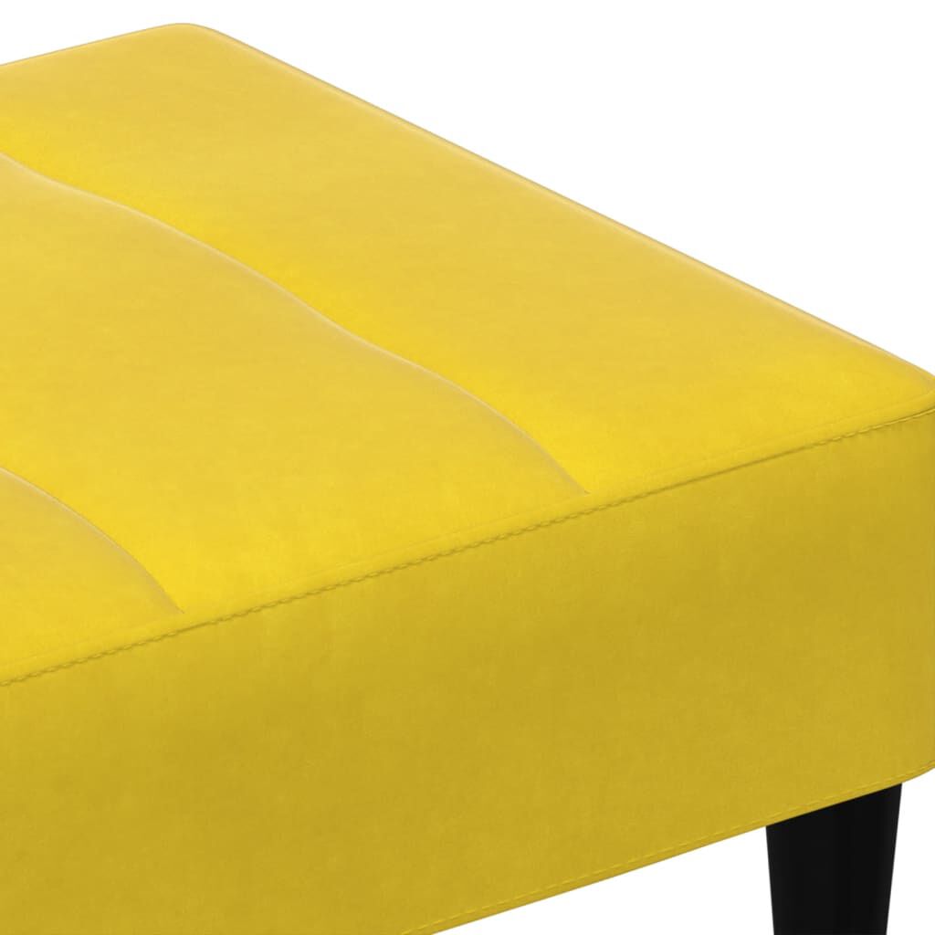 vidaXL Σκαμπό/Υποπόδιο Κίτρινο 77x55x31 εκ. Βελούδινο