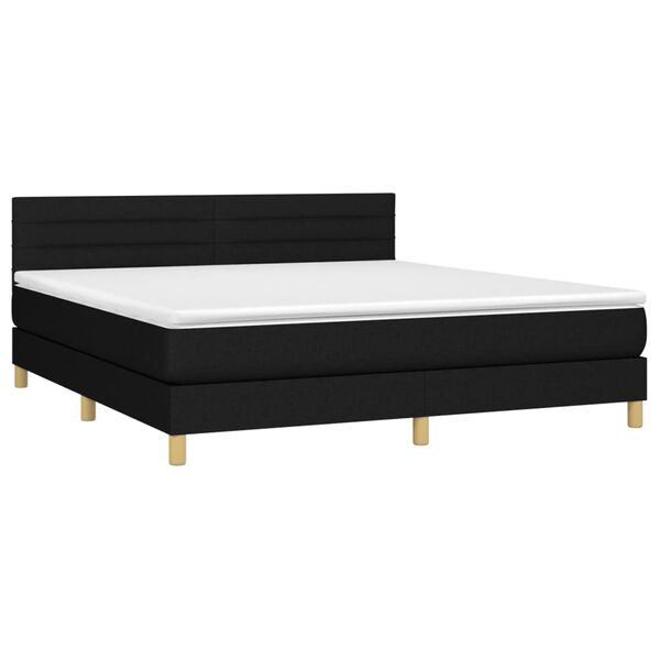 vidaXL &Kappa;&rho;&epsilon;&beta;ά&tau;&iota; Boxspring &mu;&epsilon; &Sigma;&tau;&rho;ώ&mu;&alpha; &Mu;&alpha;ύ&rho;&omicron; 180x200 &epsilon;&kappa;. &Upsilon;&phi;&alpha;&sigma;&mu;ά&tau;&iota;&nu;&omicron;