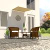 vidaXL Τέντα Συρόμενη Κίτρινο / Λευκό 100 x 150 εκ.