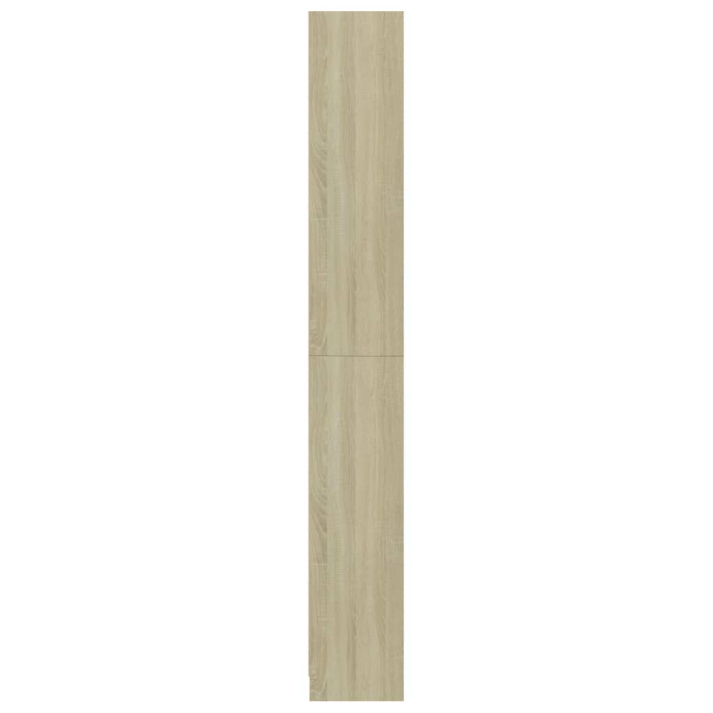 vidaXL Βιβλιοθήκη με 5 Ράφια Λευκό/Sonoma 80x24x175 εκ. Επεξ. Ξύλο