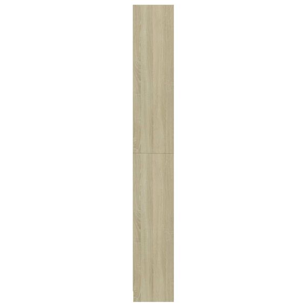 vidaXL Βιβλιοθήκη με 5 Ράφια Λευκό/Sonoma 80x24x175 εκ. Επεξ. Ξύλο