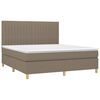 vidaXL &Kappa;&rho;&epsilon;&beta;ά&tau;&iota; Boxspring &mu;&epsilon; &Sigma;&tau;&rho;ώ&mu;&alpha; Taupe 160x200 &epsilon;&kappa;. &Upsilon;&phi;&alpha;&sigma;&mu;ά&tau;&iota;&nu;&omicron;